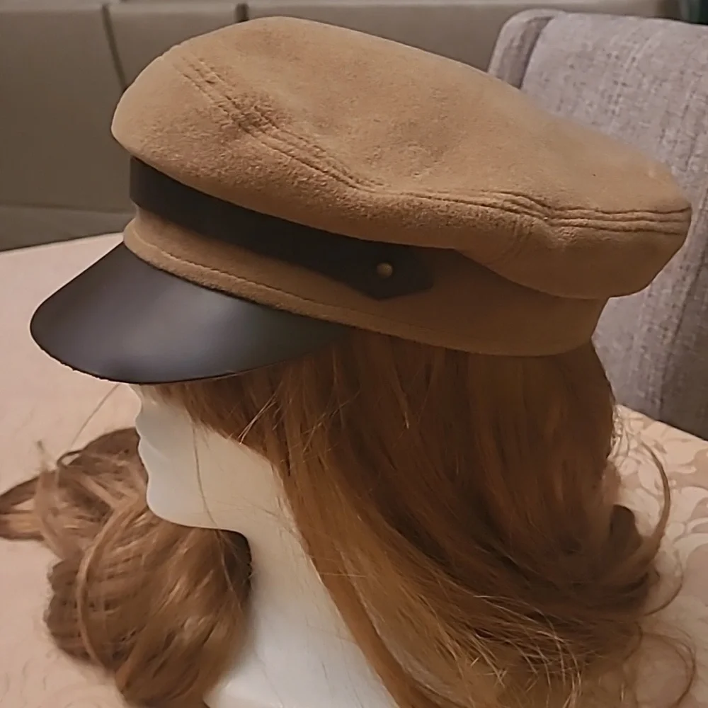 VINTAGE Cashmere/Wool/Leather Brim Lola Lack of Color Hat
